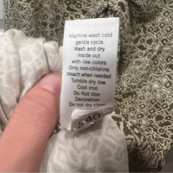 Athleta Honey  Womens Scrunched Mini Dress Triangle Microfloral‎ Pattern Size S - Picture 5 of 7